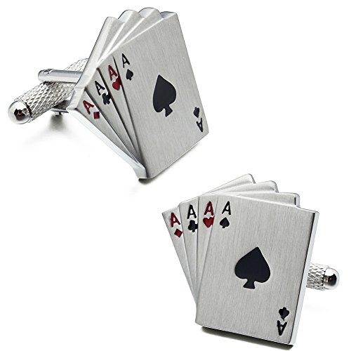 HAWSON Custom Poker Novelty Man Shirt Cufflinks for Wedding Party Jewelry