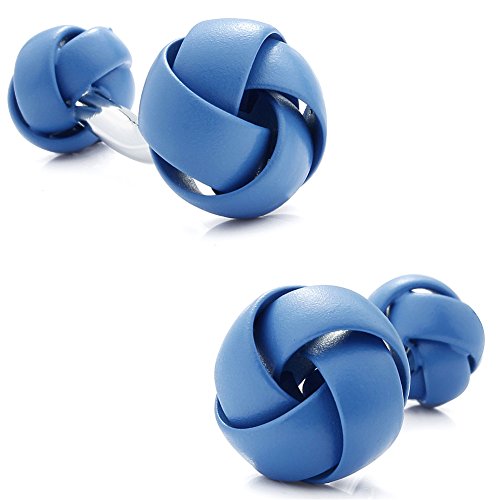 Personalize Blue Knot Cufflinks for Man Shirt Wedding Business Jewelry
