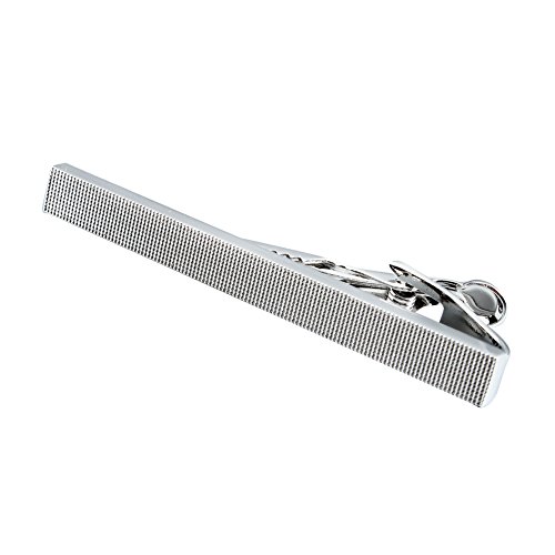 HAWSON Mens Classic Tie Clip Bar for Wedding Business Silver