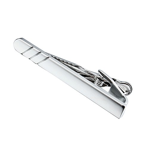 HAWSON Silver Tone Tie Clip for Men - Gift for Father