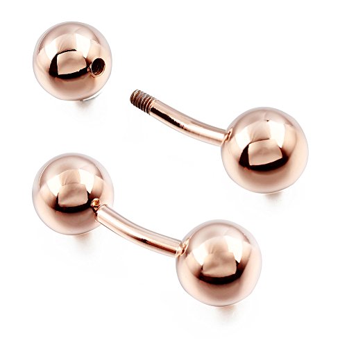 Rose Gold Spherical Mens CuffLinks