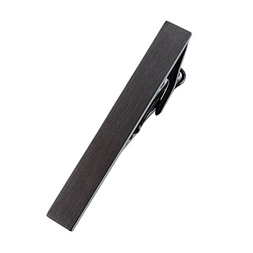 Trendy Slide Clasp 7 Colors Tie Bar Clips Pin For Men Necktie Accessories With Gift Box (Gun Color)