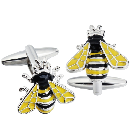 HAWSON Cufflinks Bumblebee/Hornet Crown for French Cuffs/Shirts Garment Accessories/Ornament Gift/Present for Men