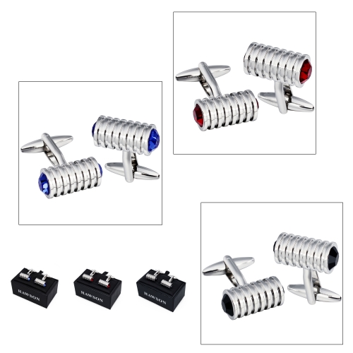 HAWSON Imitation Crystal Inlaid Cufflinks for Men