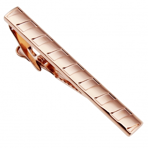 HAWSON Metal Tie Clip/Bar/Tack Rose Golden Plated for 8cm/3.15 inches Necktie Gift/Present for Men