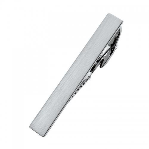 2 Inch Silver Tie Clip for Men Necktie Silver Tone Accessories - HAWSON