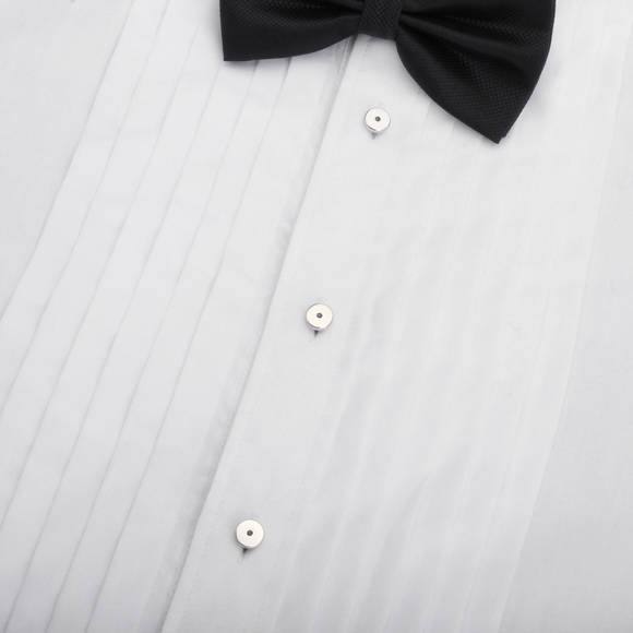 white tuxedo studs