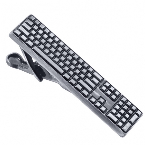 1.5 inch Keyboard Tie Clip for Men - HAWSON