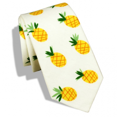 Pineapple Pattern Necktie for Men's Present