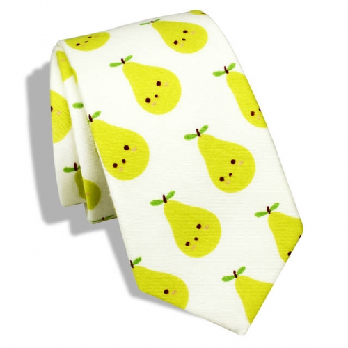 Pear Pattern Tie for Men's Gift by Pointed Designs