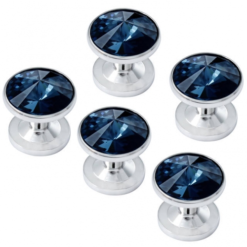 5 pcs Imitated Crystal Tuxedo Shirt Studs for Men - Montana