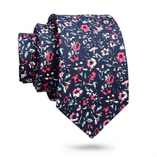 Floral Cotton Necktie for Men