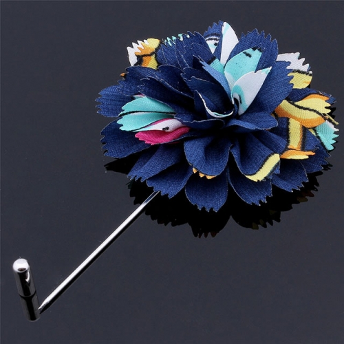 Men's Flower Blue Flower Pin