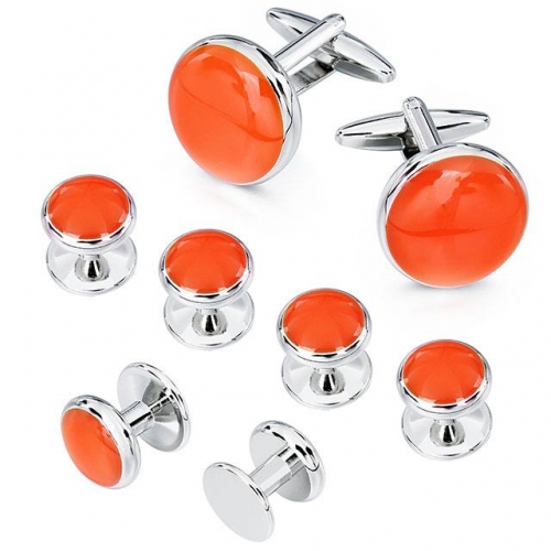 Bright Color Cufflinks and Tuxedo Studs Set for Men-HAWSON