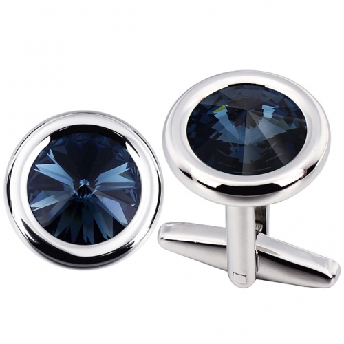 Men Cufflinks with Swarovski Crystal in Montana