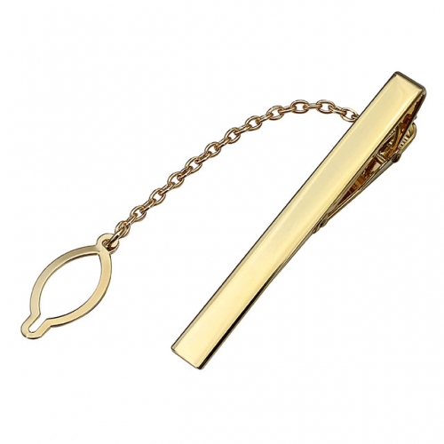 Tie Clip Blanks with Chain 2 Inch Simple 4 Colors Option Mens Tie Accessories - HAWSON