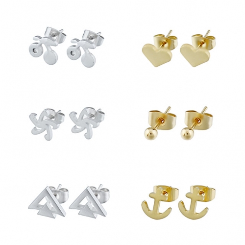 Women special signs gold/silver earrings set