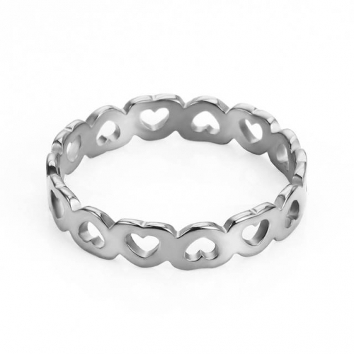 Fashion Metal Heart Tie Ring for Men Necktie Ring Silver Color