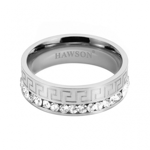 Silver Tone Crystal Tie Ring for Men Necktie Accessory