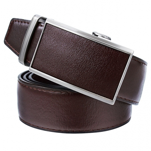 Mens Leather Ratchet Dress Belt with Automatic Buckle 1.4&quot; Width - Best Gift for Men in Black Box