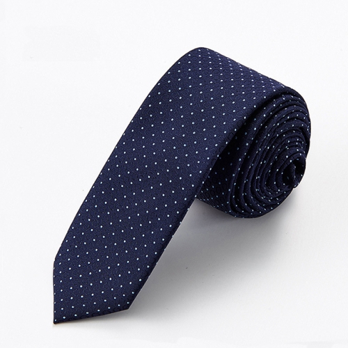 Polka Dot Tie, Navy  Leisure Business Necktie for Men  in Gift Box