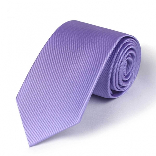 Purple Stripe Tie for Men, Wedding Necktie in Gift Box