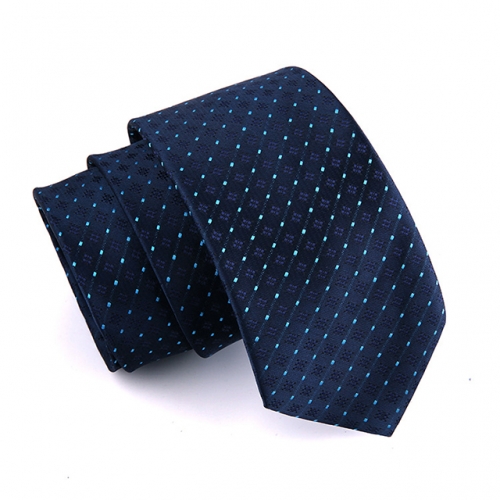 Men's Classic Polyester Tie Plaid Striped Necktie for Men Formal Suit