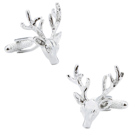 Novelty Deer Cufflinks Shinny Cooper Animal Elk Cuff links Gift for Christmas with Box