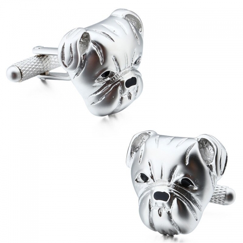 Funny Bull Dog Cufflinks For Men's Clothing Cute Puggy Animal Cuff Buttons