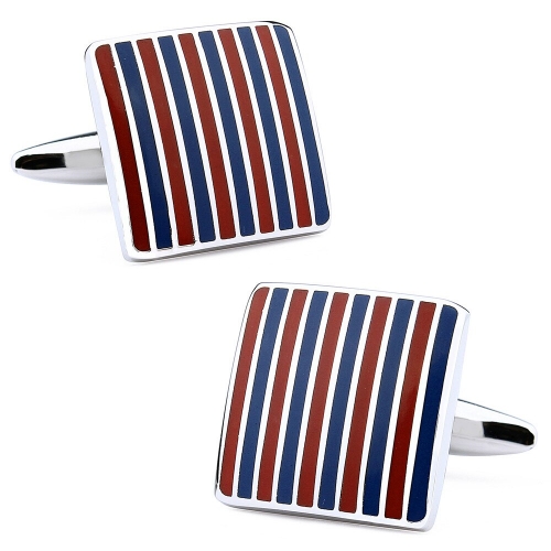 Colorful Enamel Cufflinks for Wedding Cuff Links Button with Free Box