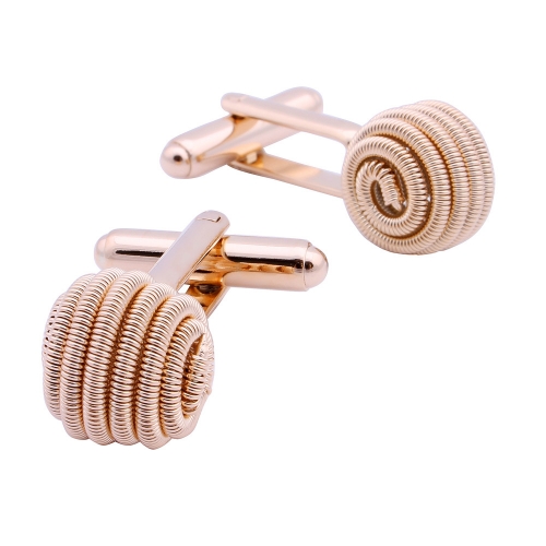 Fashion Cufflinks Rose Gold for Men Knot Cuff links with Luxury Gift Box