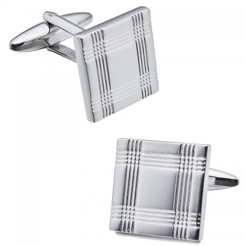 Simple Engraved Stripe Man French Shirt Cuff Links for Wedding  Accessories Best Gift for Businessman