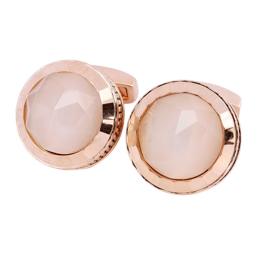 Rose Gold Crystal Cufflinks For Mens Wedding Jewelry Accessories