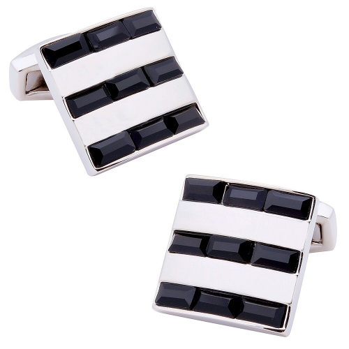 Black Onyx Cufflinks, Square Cufflinks, French cufflinks, Precious Gift For Husband, Father, Boyfriends