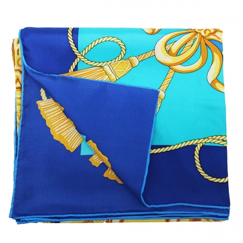 Silk scarf for women with golden pattern Q1-002