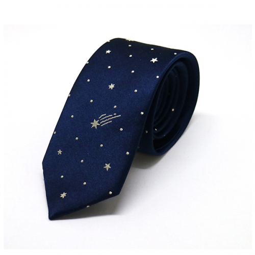 Deep blue polka dot tie classic design for men's shirts