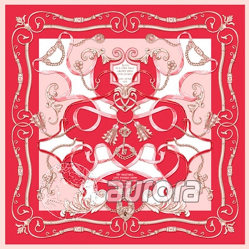 Silk scarf for women with Love Letter pattern Q1-018