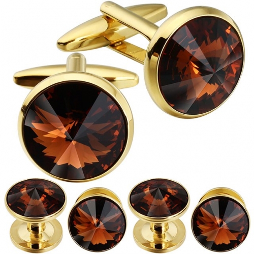 Tuxedo Stud and Cufflink Sets in Topaz Style