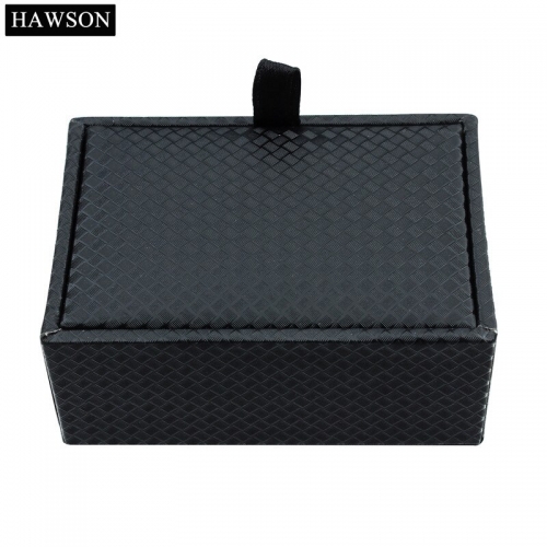 Wholesale 12 pcs Jewelry Cufflinks Box High Quality Black Plastic Gift Boxes Storage Organizer Case Holder