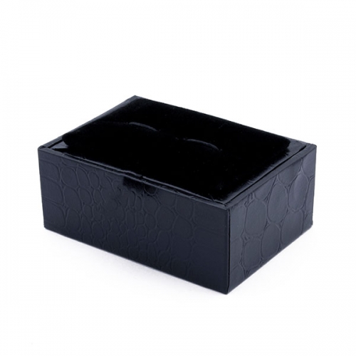 Alligator pattern cufflinks box/inside black flocing