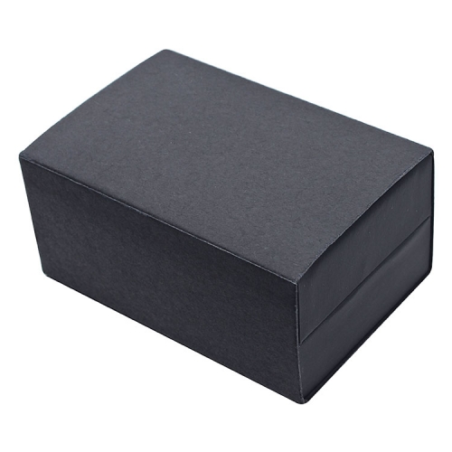 Black special paper tie clip box inside black flocking