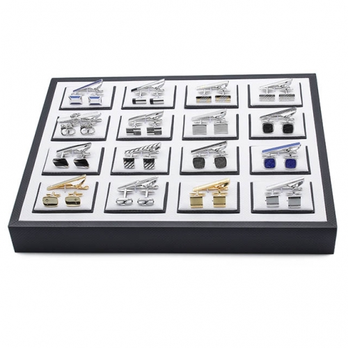 Large Display Case Plastic Box for Cufflink and tie clip