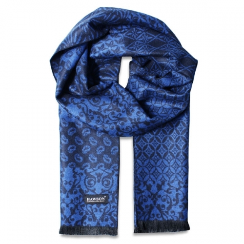 Grass Printed Scarf, Dark Blue Scarf, Hot Sale Winter Scarves