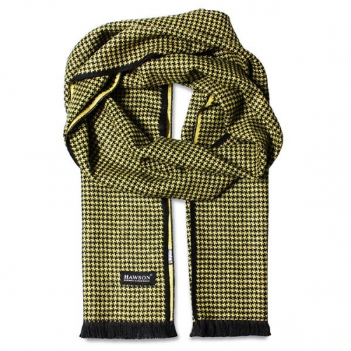 Knit Infinity Scarf in Chartreuse and Yellow, Thick Soft Warm Neck Warmer