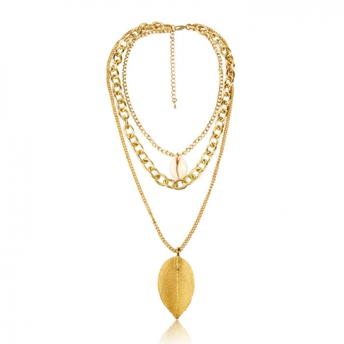 Fashion Gold Plated Leaf Necklace for Women