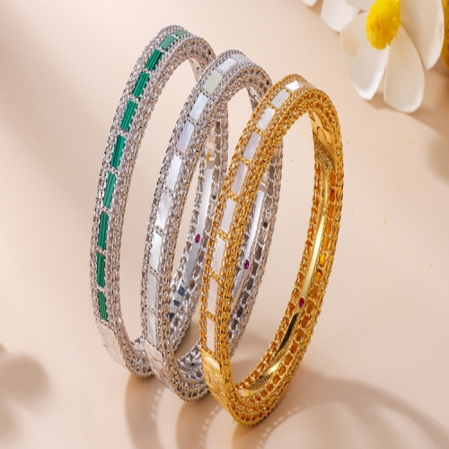 n New Design Jewelry High Quality Zircon with 3 Color Plated Magnetic Clasp Charm Bracelets for Women or Men