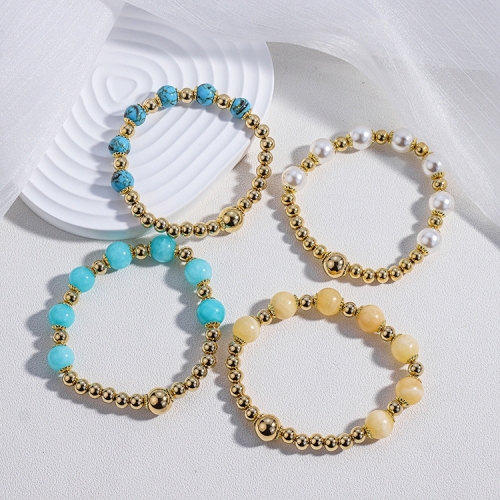Custom Agate Turquoise Lucky Bead Bracelet Kit With Beads for Gift