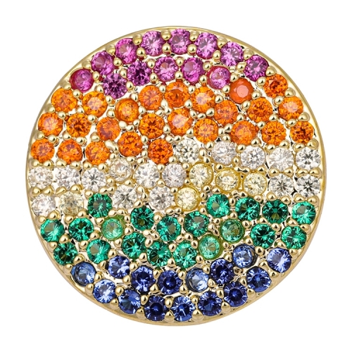 Colorful Zircon Shiny Brooch Needle Coat Suit Accessories Popular Custom Design Brooch Pins