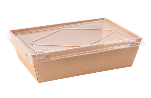 Take away lunch box with plastic lid