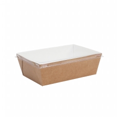 Take away lunch box with plastic lid